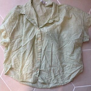 Madewell Sage Quilted Shirt
